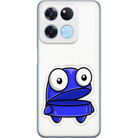 Kompatibel Mobilcover til OnePlus OnePlus Ace Racing Blå tegneseriefigur med åbent udtryk og store øjne i sjov illustration