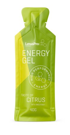 LinusPro Nutrition Energy Gel Lemon 40 g, Sport & Velvære, Protein & Energi, Energigel