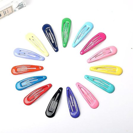15 stk/pakke Candy Color hårnåler Snap hårklemme for barn jente Barrettes Bb klips, sett med 15 stk tilfeldige farger