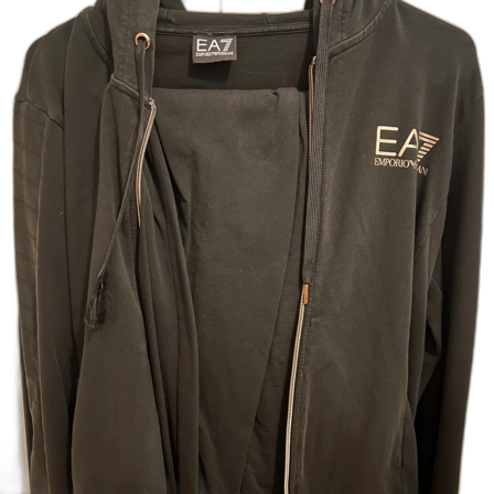 Svart zip-hoodie från EA7 Emporio Armani