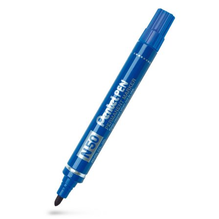 PENTEL Märkpenna perm. N50 rund blå - Lyreco - Kontorsmaterial - Pennor - Märkpennor - Rund spets