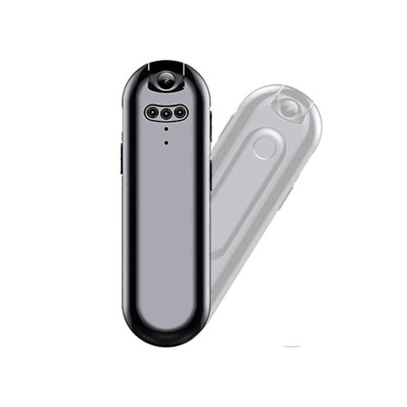 Mini Spionvideobandspelare med 180° roterbar kamera, automatisk bärbar ljudinspelare, inbyggd mörkerseende belysning med YEMAESRE