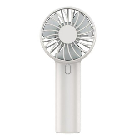 Håndholdt vifte med oppladbart batteri og vifte - FARGE: Hvit