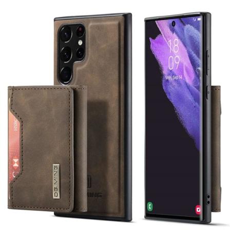 DG.MING Galaxy S23 Ultra -puhelinkotelo korttikotelolla M2 - Coffee