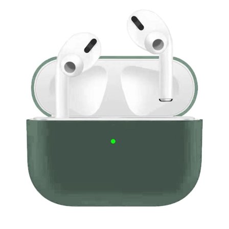 SiGN Ultra-slim Silikonfodral till Laddningsetui för Apple AirPods Pro - Mörkgrön