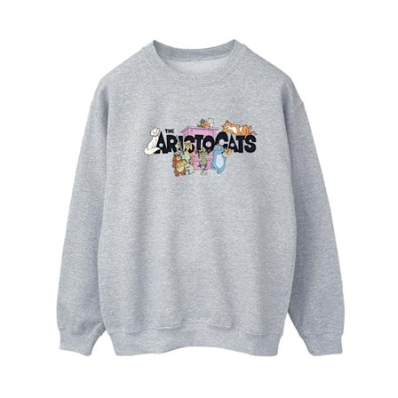 Disney Dam/Kvinnor Aristocats Musiklogotyp Sweatshirt XL Sp