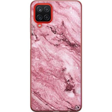 Samsung Galaxy A12 Läpinäkyvä kuori Glitteri Marmori