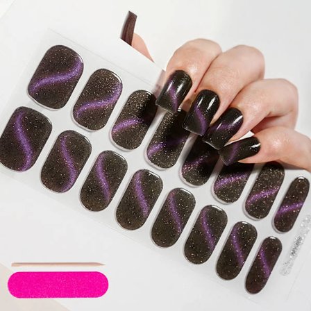 16 Tips Semi-Härdade Gel Nagelstickers Ren Färg UV/LED Lampa Gel Nagellack Wraps Långvarig Full Täckning Gel Sticker Nageldekoration##