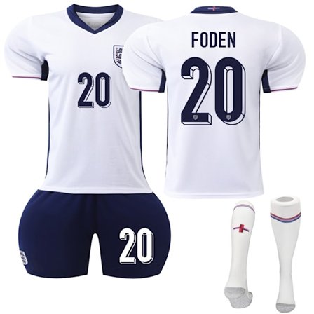UEFA Euro 2024 England Hjemmebørnefodboldsæt nr. 20 Foden-Xin