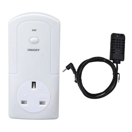 Trådlöst WiFi-uttag med termostat för temperaturreglering av uppvärmning och kylning, fuktighetssensor