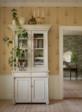 Duro Tapet, Gamla Grand 087-21 Gammalsvenska Papper, L, Gul, Färg & tapeter