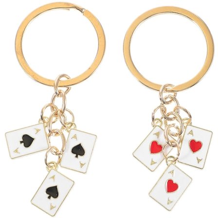 2st Poker Kort Nyckelringar Spelkort Nyckelringar Väska Spelkort Nyckelring Plånbok Nyckelring Dekoration