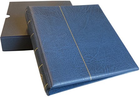 Leuchtturm - Polstret album m. kassette - Ringbind - Blå - Ringbind