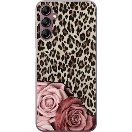 Yhteensopiva Puhelinkuori Samsung Galaxy A14 5G Leopardin ruusut