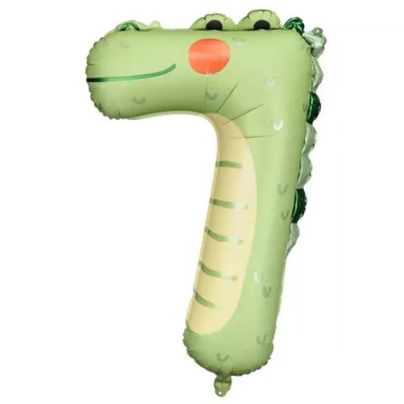 Dyr Talballon 80 cm "0-9" Ciffer 7