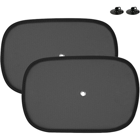 Solskærm til autostol, 2 stk. solskærm til børn, solskærm til bil med sugekop, solskærm til autostol for UV-beskyttelse