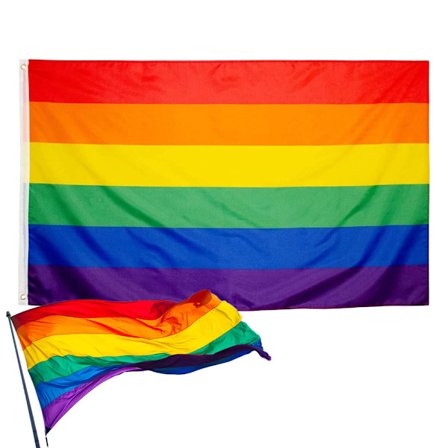 Sateenkaari Pride -lippu 90x150 cm ulkokäyttöön - LGBTQ-liput Pride-lippu ommellut raidat kirkkaat värit kestävät polyesteriliput