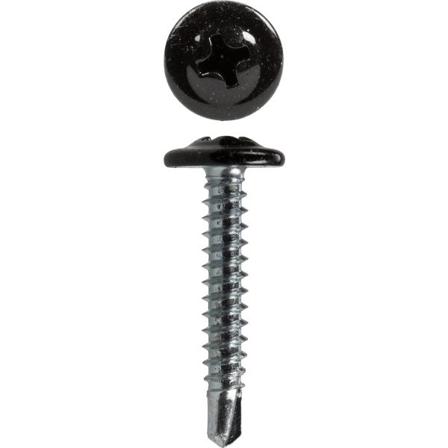 FIXX 1531676 Monteringsskrue 4,2 mm, borspiss, svart 14 mm, 500-pakning, Innfesting