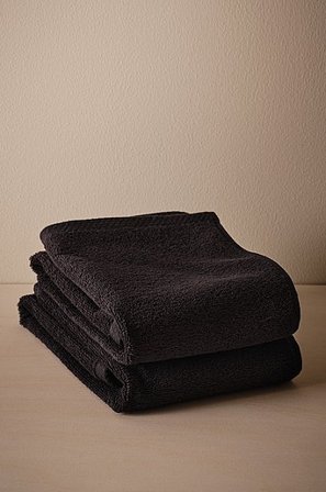 Jotex - Handtuch Im 2er-pack 50x70 Cm Schwarz - DARCY - Kaufe Handtücher bei Jotex