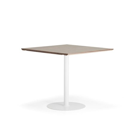 Table METRIC, middle unit, 1000X1000x900 mm, white/walnut