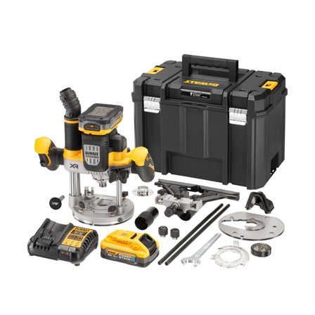 Dewalt DCW620H2-QW Håndoverfræser med batteri og oplader, Maskiner