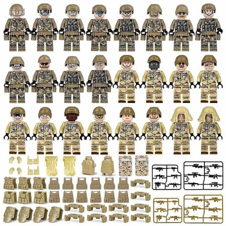Minifiguurisetti, armeijan sotilasrakennuslelut, swat Minifiguren Serie Db