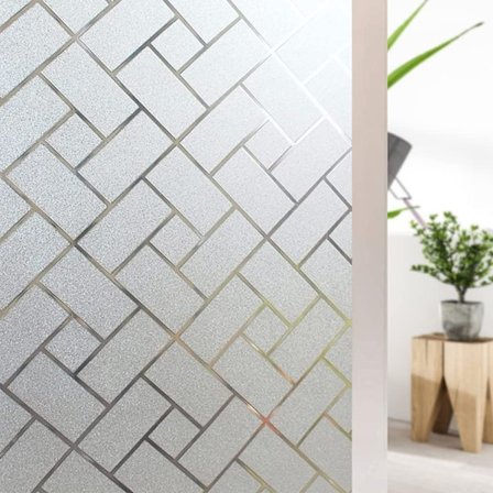 Vinduefilm Selvklæbende Vindue 45x100cm Elektrostatisk Skjold P