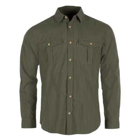 Pinewood Safari L/S Shirt Moss Green - S
