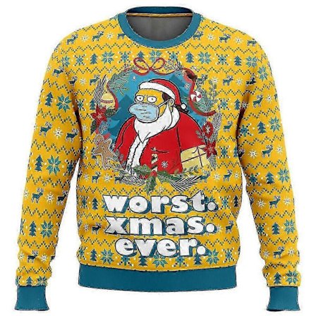 Homer Bush Meme The Simpsons Grim Julesweater Julegave Julemandstrøje Herre 3d Sweatshirt Og Top Efterår