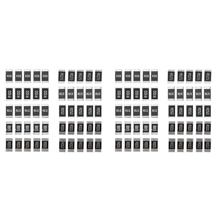 100 stk. Legeringsmotstand 2512 SMD Motstand Prøvesett, R001 R002 R005 R008 R010 R015 R020 R025 R050 R100
