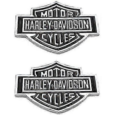 2 st 3D Harley Davidson-emblem för motorcykelbränsletank, bilskärm, bakre bagagelucka, sidometallemblem