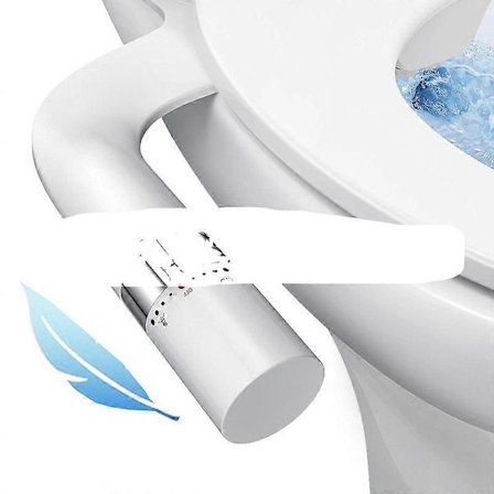 Ultra Slim Bidet-tilbehør til toilet med dobbelt dyse til front- og bagvask