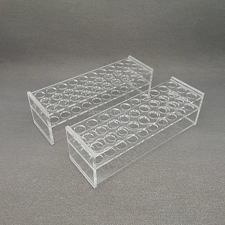 Klar Organisk Glas Reagensglas Stativ Holder 13mm Hul