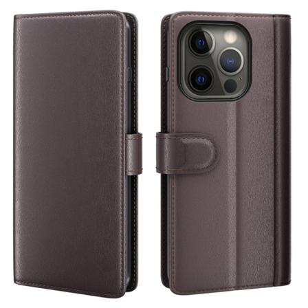 Äkta Läderfodral Iphone 13 Pro Max Brun