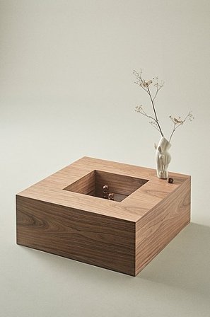 Jotex - Soffbord 90x90 Cm Glas - MDF Valnöt BARTOLO - Köp Soffbord hos Jotex