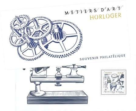 Frankrig - Urmager - Postfrisk miniark i folder