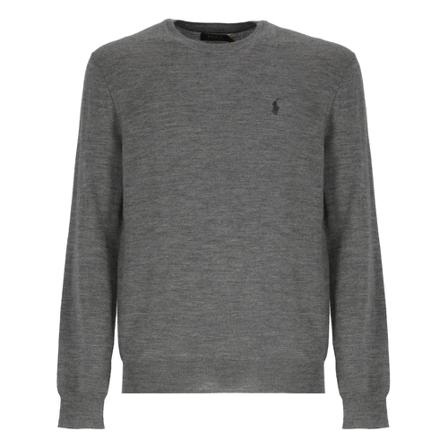 Ralph Lauren, Round-neck Knitwear Grijs, Heren, Maat:L