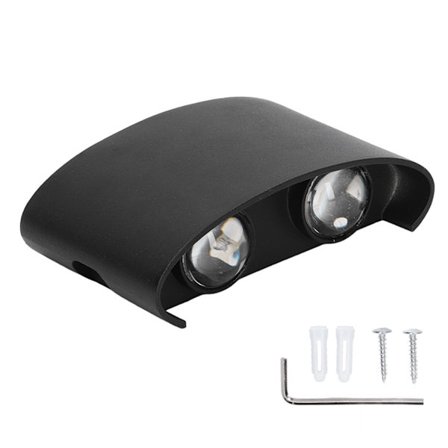 LED vedenpitävä seinävalaisin moderni seinävalaisin sisä- ja ulkokoristeluun 90-265V 4W musta lämmin valo