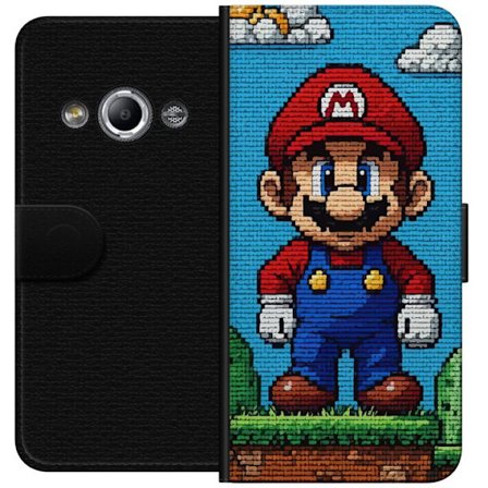 Kompatibelt Lommeboketui til Samsung Galaxy Xcover 3 Super Mario plakat Nintendo retro spillkarakter 8bit piksel kunst klassiskt spillhelt mural desig