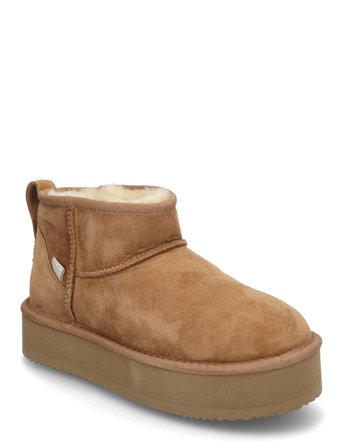 Rhbrisbane Shearling Plateau Boots Brown Rosemunde