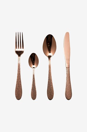 Vargen & Thor - Bestiksæt Frost 16 dele - Kobber - Bestik - Fra Homeroom