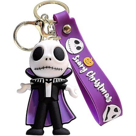 Jack og Sally Nøglering Tegneseriefigur Håndledsrem Nøglering Nøgleholder Gyser Julegave Til Fans