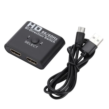 Professionell 4K x 2K HDMI Switch Bi-Direction 2 Portar HDMI Splitter Switch för laptop PC Xbox PS3/4 TV Box to Monitor
