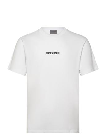 Micro Logo Graphic Loose Tee Tops T-shirts Short-sleeved White Superdry
