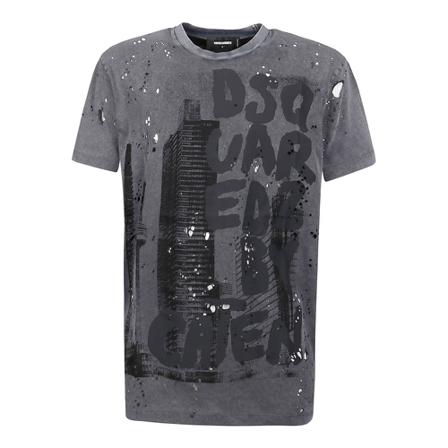 Dsquared2 T-Shirt , Grijs , Heren , Maat: XL