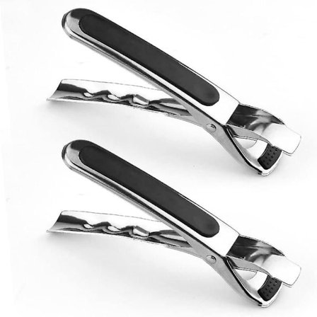 2 stk. Tallerkenklype Rustfritt Stål Tallerken Clip Tang Air Fryer Panner Griper Anti-varm Tallerken-FA-
