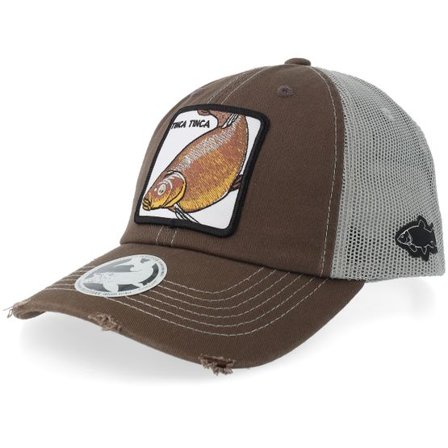 Skillfish - Brun trucker Keps - Tinca Tinca Doctor Fish Grey/Lt Dad Cap Trucker @ Hatstore