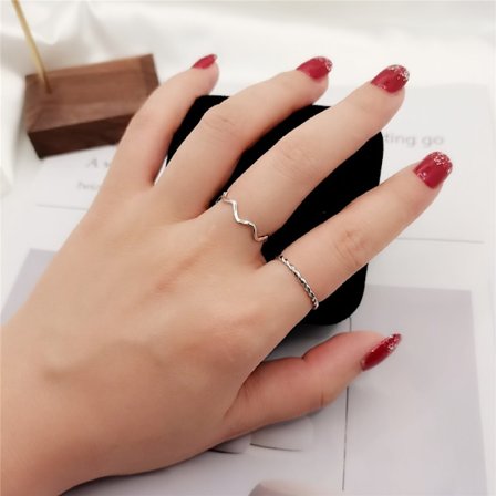 Fashionabla damringar öppna ringar LED-ring lillfingerring set Amazon