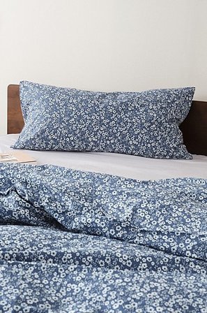 Jotex - Pudebetræk 50x90 Cm Blå - ANEMONE - Køb Pudebetræk hos Jotex