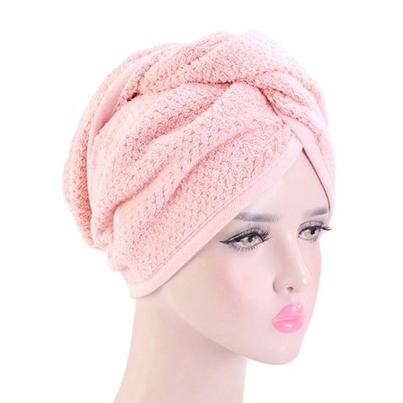 Mikrofiberhårhandduk, cap, cap (rosa)